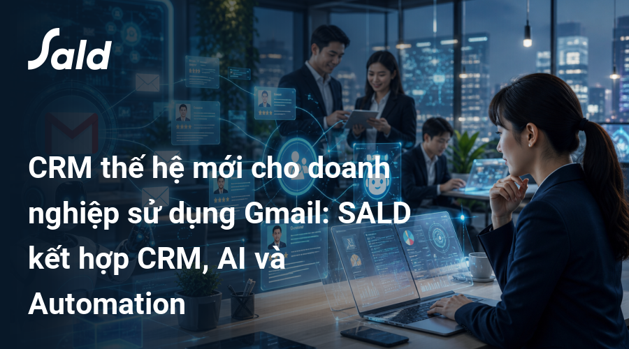 CRM thế hệ mới cho doanh nghiệp sử dụng Gmail: SALD kết hợp CRM, AI và Automation