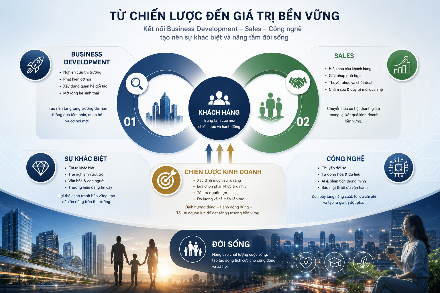 Business Development, Sales, sự khác biệt, chiến lược kinh doanh, công nghệ và đời sống