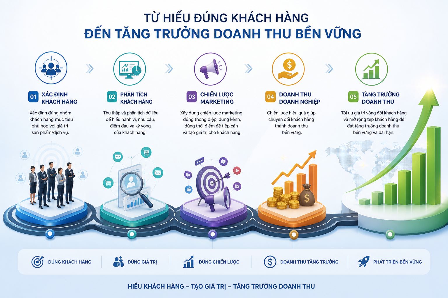 xác định khách hàng, doanh thu doanh nghiệp, phân tích khách hàng, chiến lược marketing, tăng trưởng doanh thu