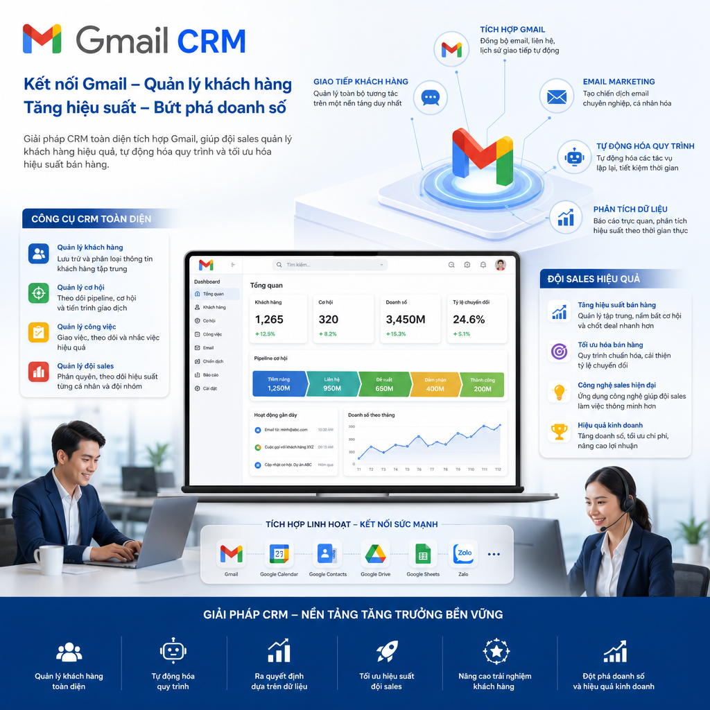 Gmail CRM, công cụ CRM, đội sales, quản lý khách hàng, email marketing, tăng hiệu suất bán hàng, tích hợp Gmail, phần mềm quản lý, giao tiếp khách hàng, tự động hóa quy trình, phân tích dữ liệu, tối ưu hóa bán hàng, công nghệ sales, giải pháp CRM, hiệu quả kinh doanh.