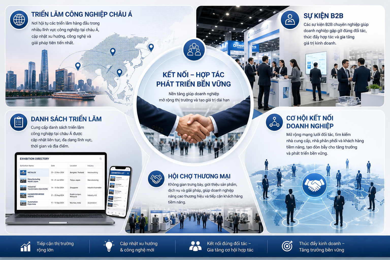 triển lãm công nghiệp châu Á, sự kiện B2B, danh sách triển lãm, hội chợ thương mại, cơ hội kết nối doanh nghiệp