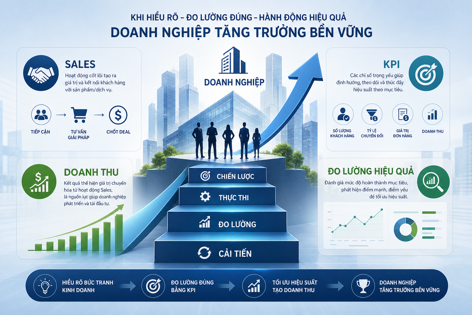 Sales, doanh thu, KPI, đo lường hiệu quả, doanh nghiệp